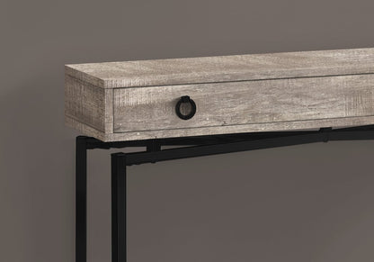 Sloane 43" Cross-Leg Console Table — Taupe & Matte Black