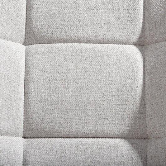 23" Beige and Natural Tufted Chenille and Solid Wood Wingback Chair